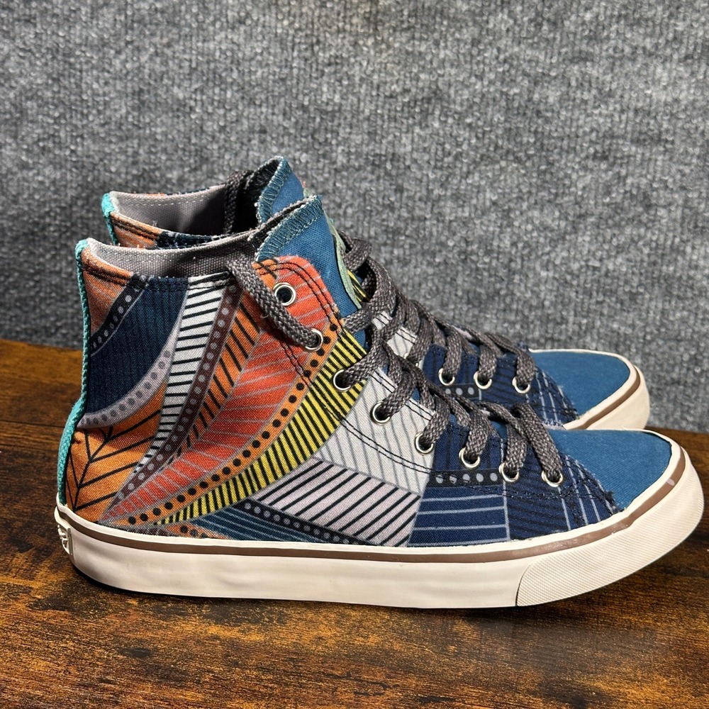 Inkkas South American High Top Sneaker Shoes Multi Colored Womens9 Mens7 Tribal - Picture 3 of 8